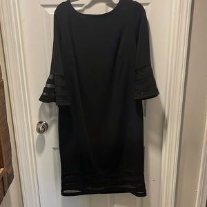 Black Calvin Klein cocktail dress